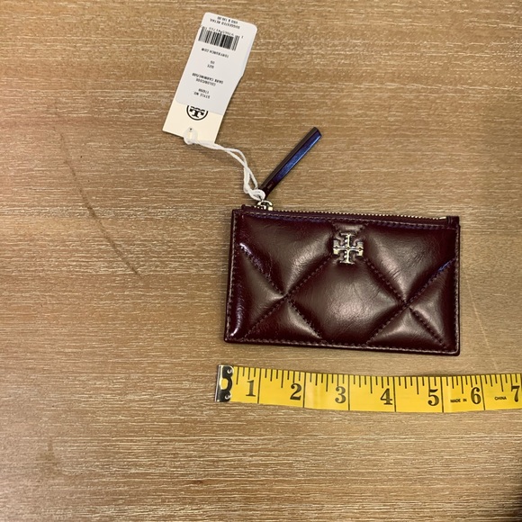 Tory Burch Dark Carmine Card Holder - Picture 6 of 7